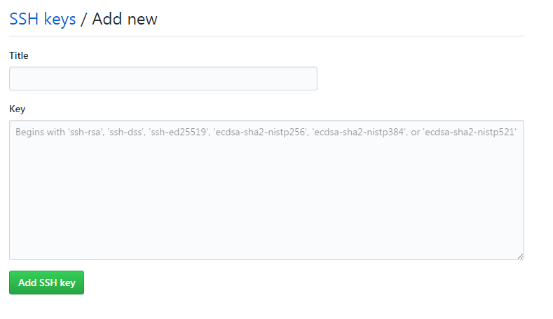 Github添加SSH key