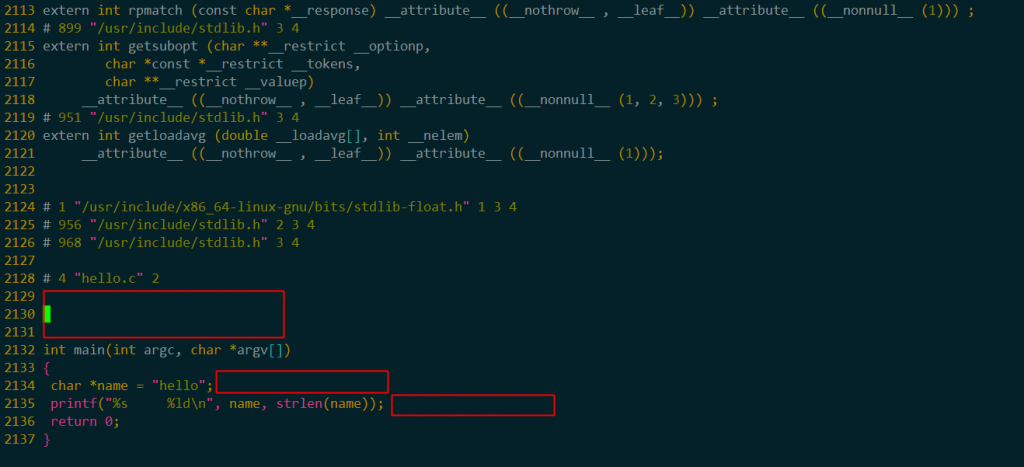 查看预处理执行结果