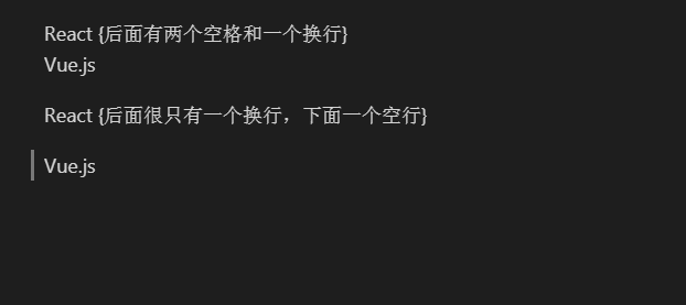 Markdown段落换行效果