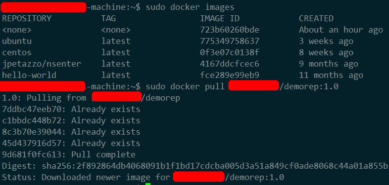 docker pull命令使用实例