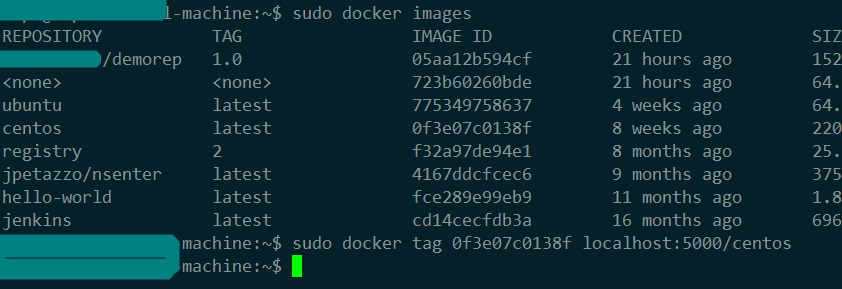 将镜像推入本地私有仓库