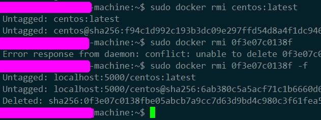 docker rmi删除本地镜像