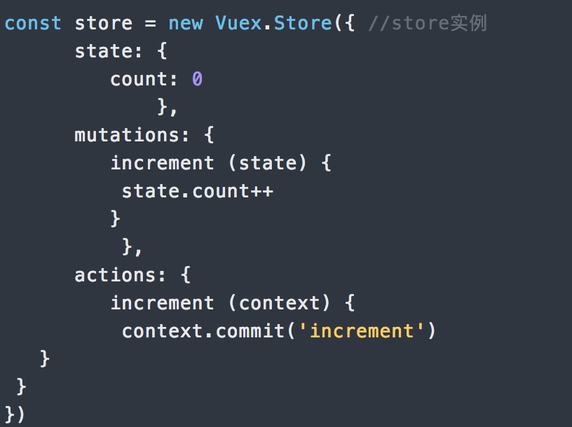 vuex store实例