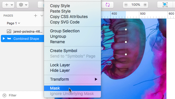 用合并后的形状遮罩图像