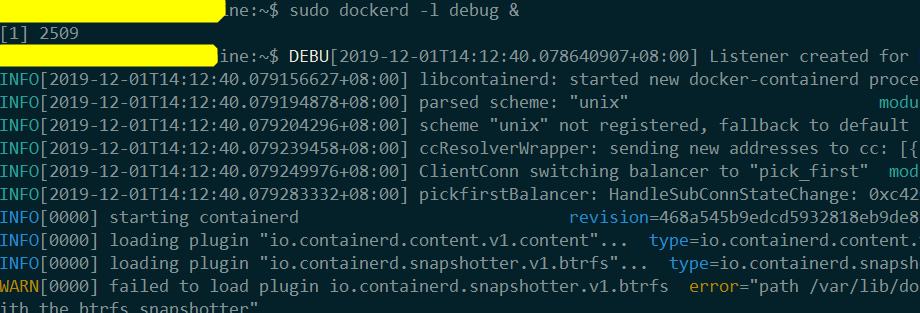 docker调试日志