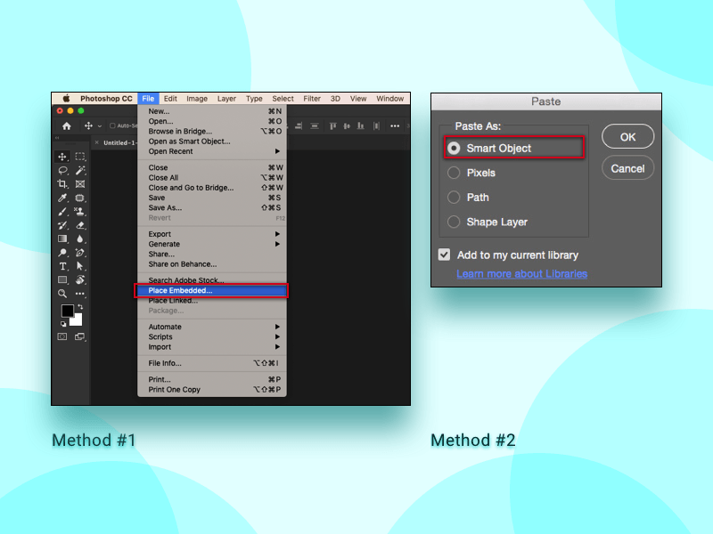 添加嵌入式智能对象的方法