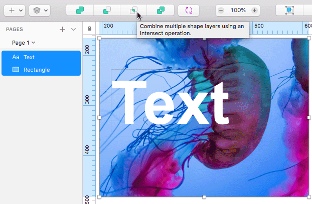 使用Intersect组合文本和矩形