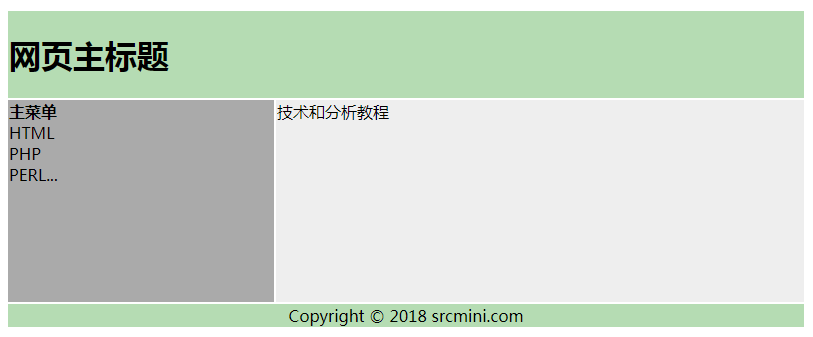 HTML布局-使用表格table