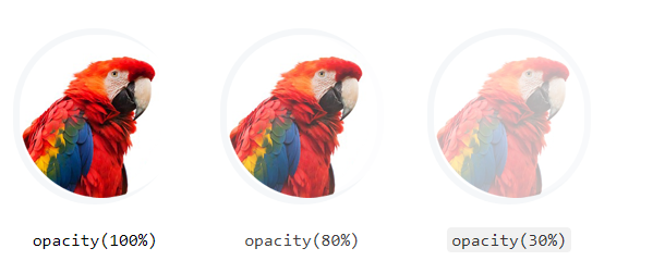 css3不透明度滤镜