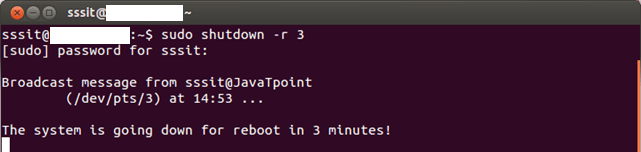 Linux shutdown命令2