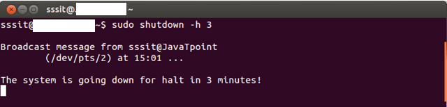 Linux shutdown命令3