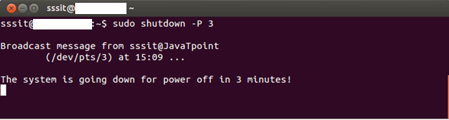 Linux shutdown命令4