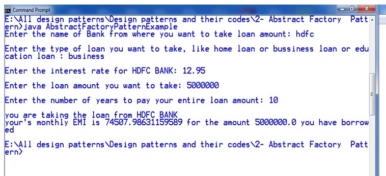 抽象工厂模式输出