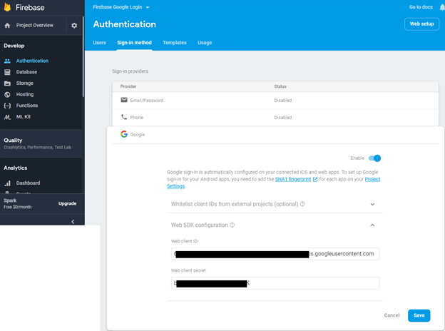Android Firebase身份验证-Google登录