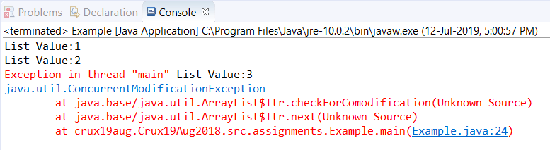 Java中的ConcurrentModificationException