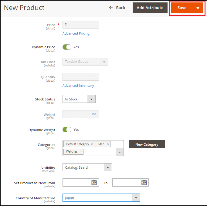 如何在Magento 2中创建产品