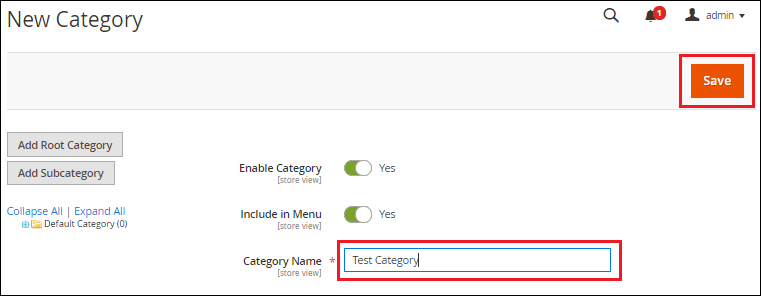 如何在Magento 2中创建产品类别