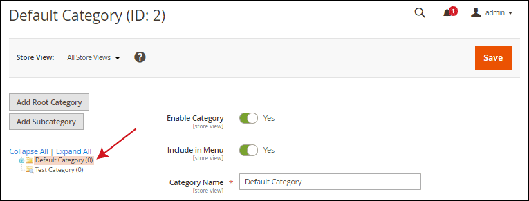 如何在Magento 2中创建产品类别