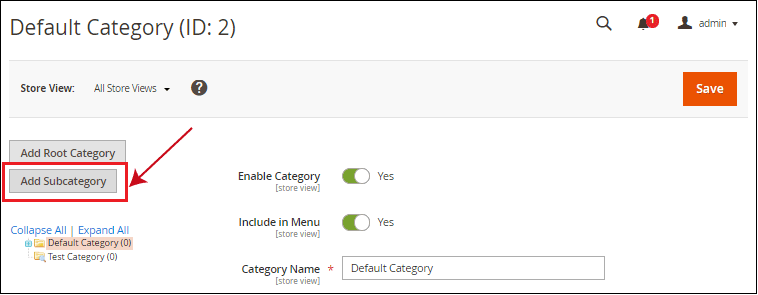 如何在Magento 2中创建产品类别