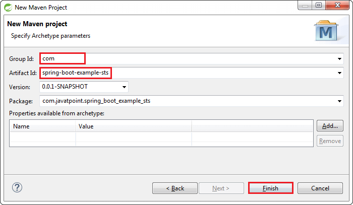 使用STS创建Spring Boot项目