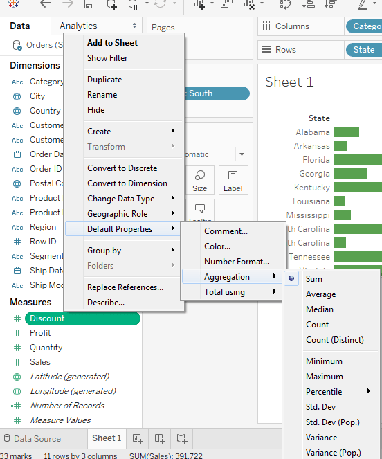 表中的数据汇总