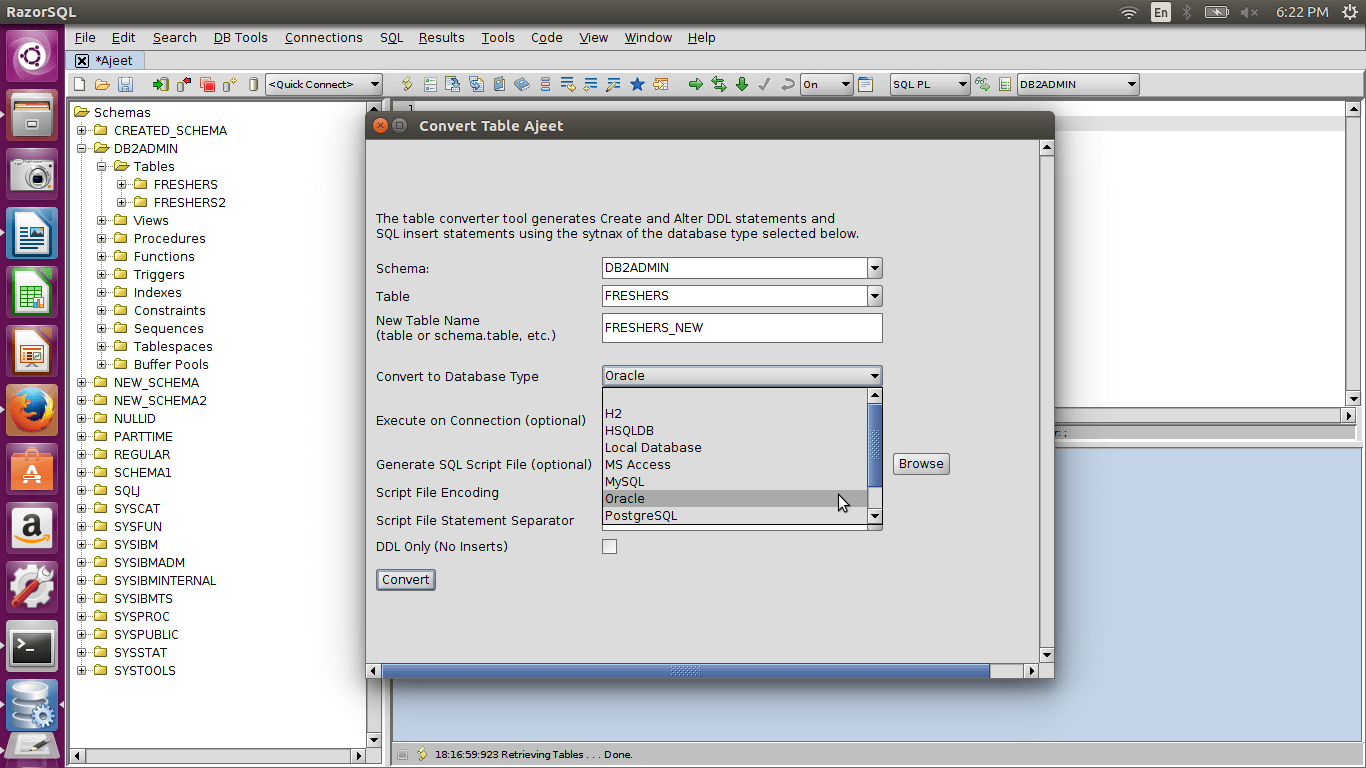 DB2 DAtabase转换2