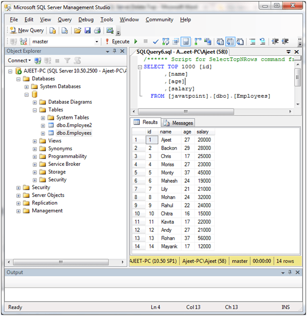 SQL Delete顶部语句1