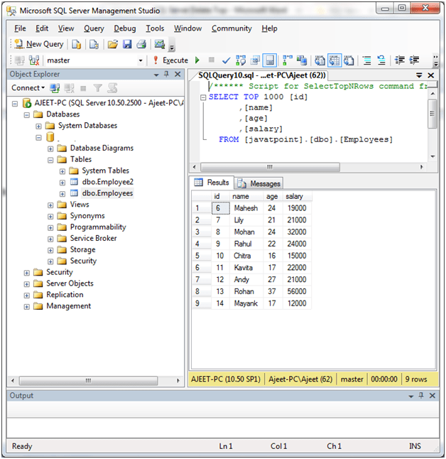 SQL Delete顶部语句5