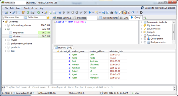 MariaDB DISTINCT子句1