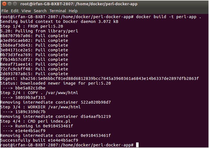 Docker Perl应用程序3