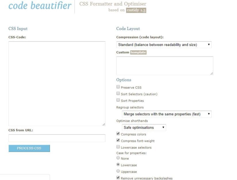 10种用于格式化和优化CSS文件的最佳工具7