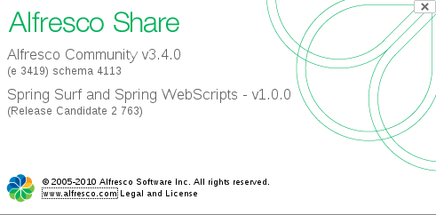 Alfresco share版本