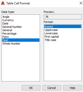 AutoCAD表格