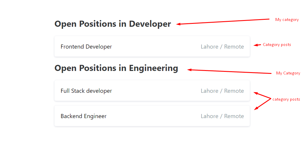 在1页中按类别显示post 3