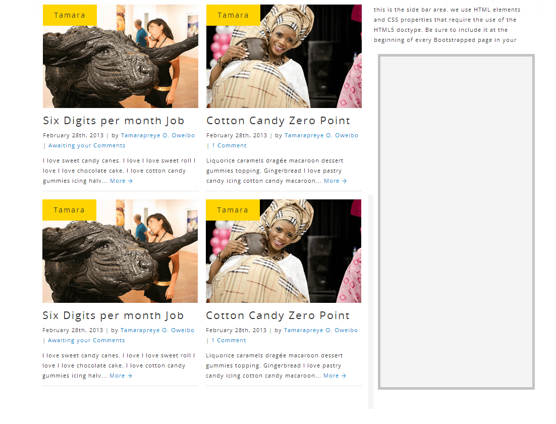 Bootstrap WordPress主题开发-如何使用WP循环在span12布局中生成span62