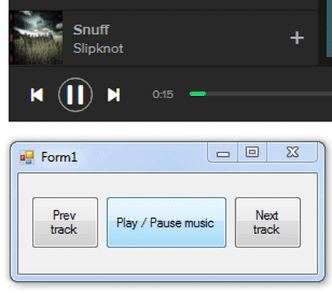Spotify使用C＃暂停音乐