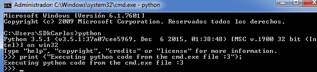 python cmd.exe