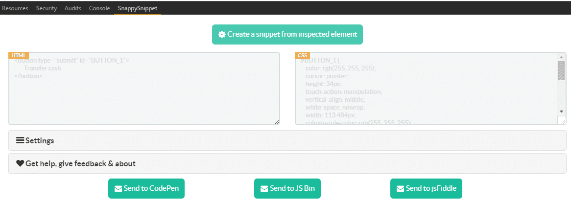 从检查的元素Chrome获取HTML和CSS
