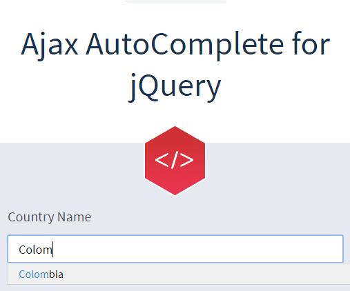 jQuery自动完成devbridge