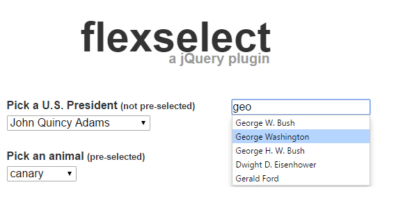 FlexSelect演示