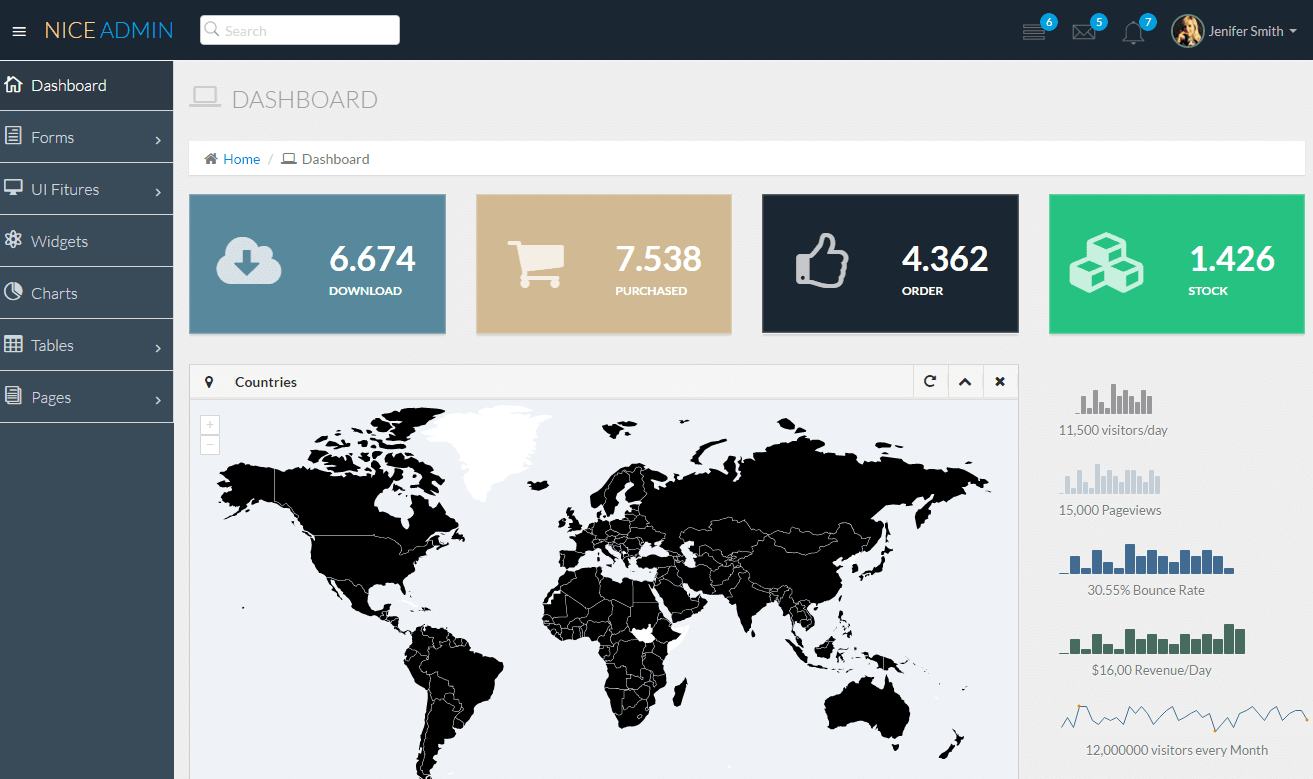 20+最佳免费Bootstrap管理模板集锦4