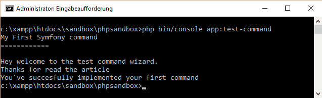 Symfony定制控制台输出