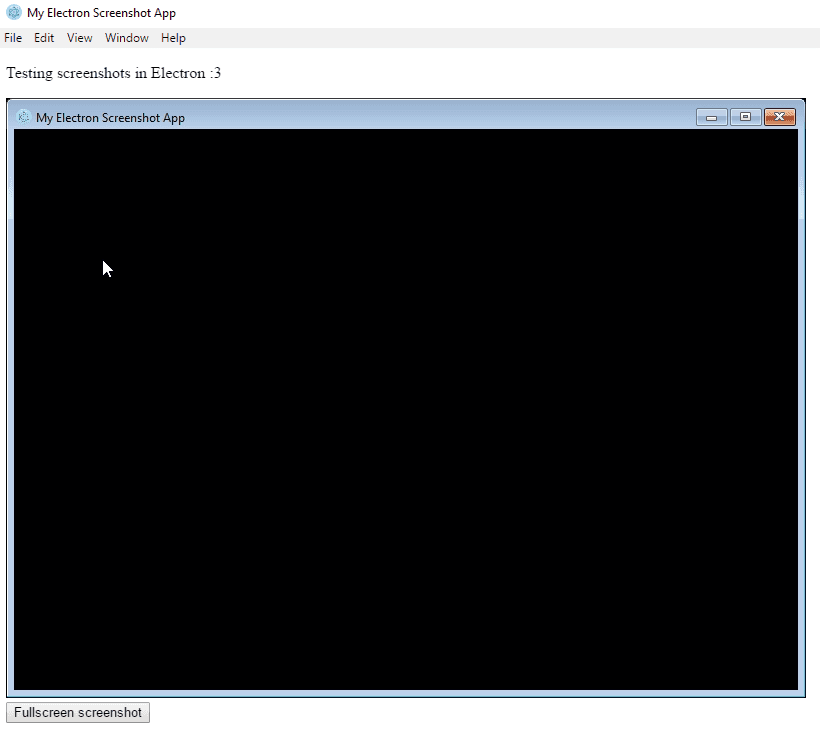 黑屏Electron截图