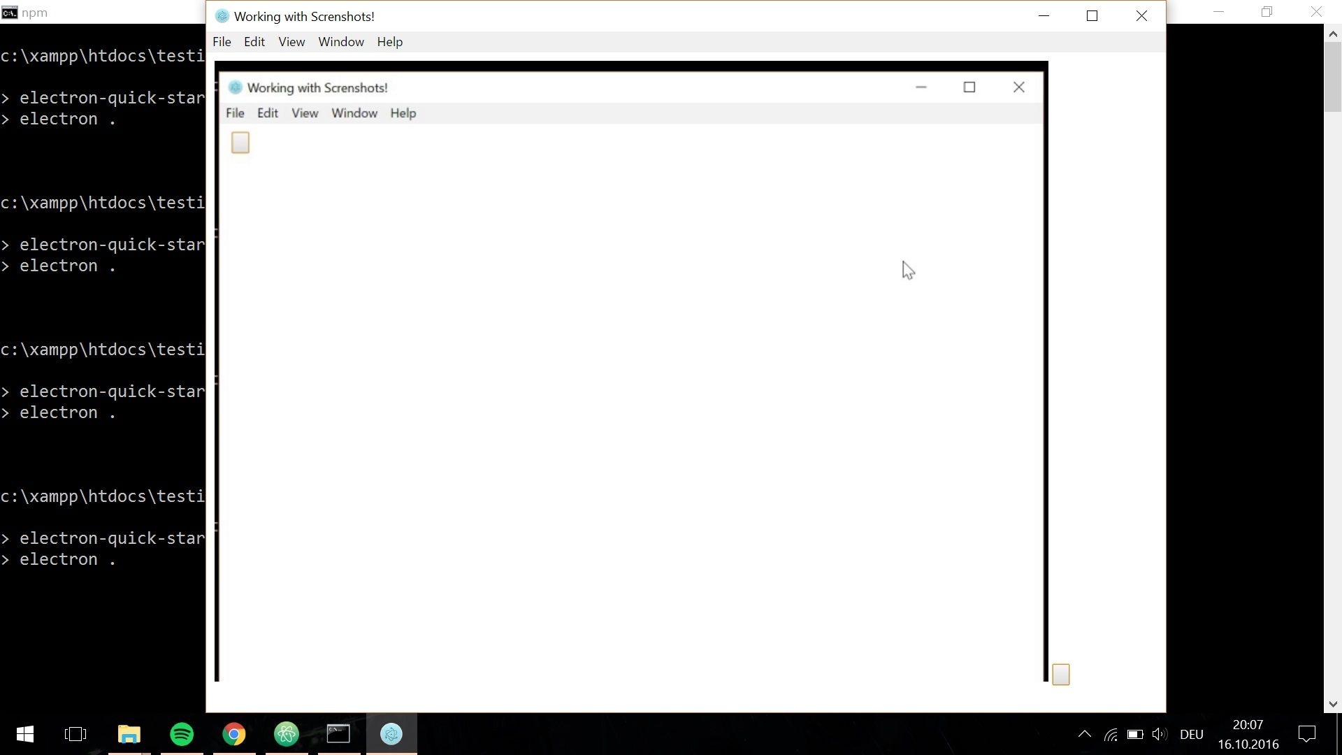 裁剪了特定尺寸的Electron屏幕商店
