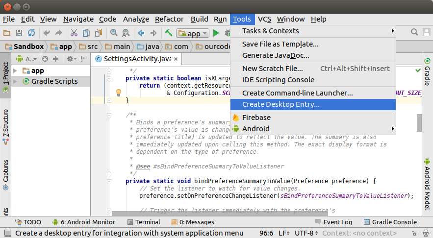 Android Studio可执行文件Ubuntu