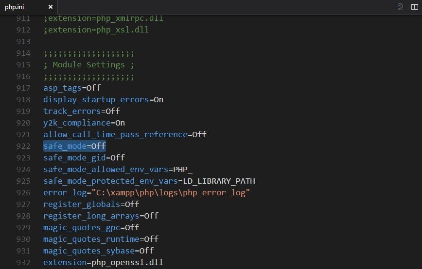 禁用安全模式PHP