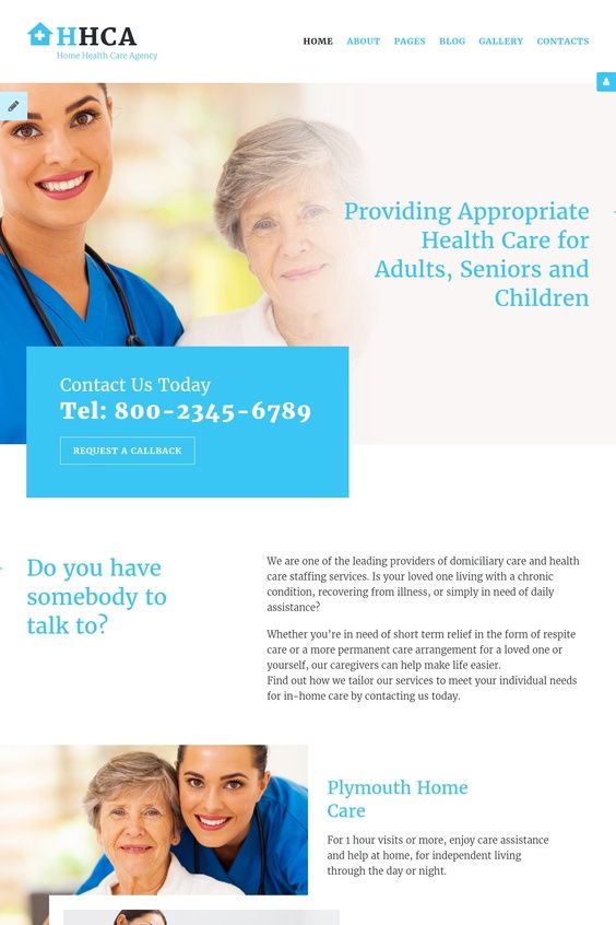 Home Health Care Agency家庭保健机构Joomla模板