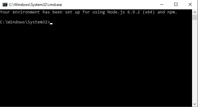 Node.js命令提示符Windows终端
