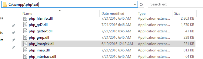 将dll复制到php的ext目录中