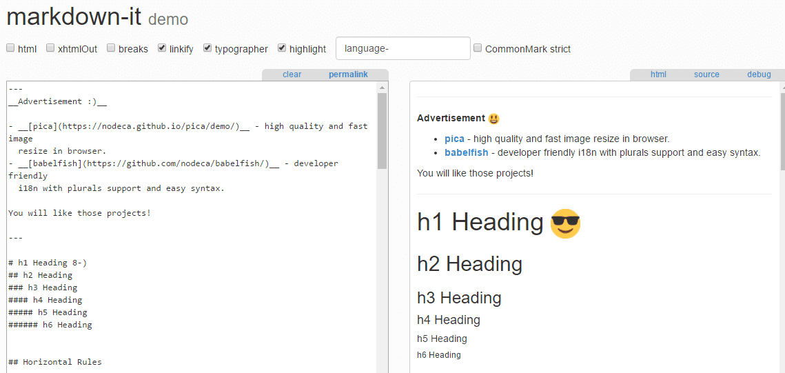 Markdown-it编辑器演示